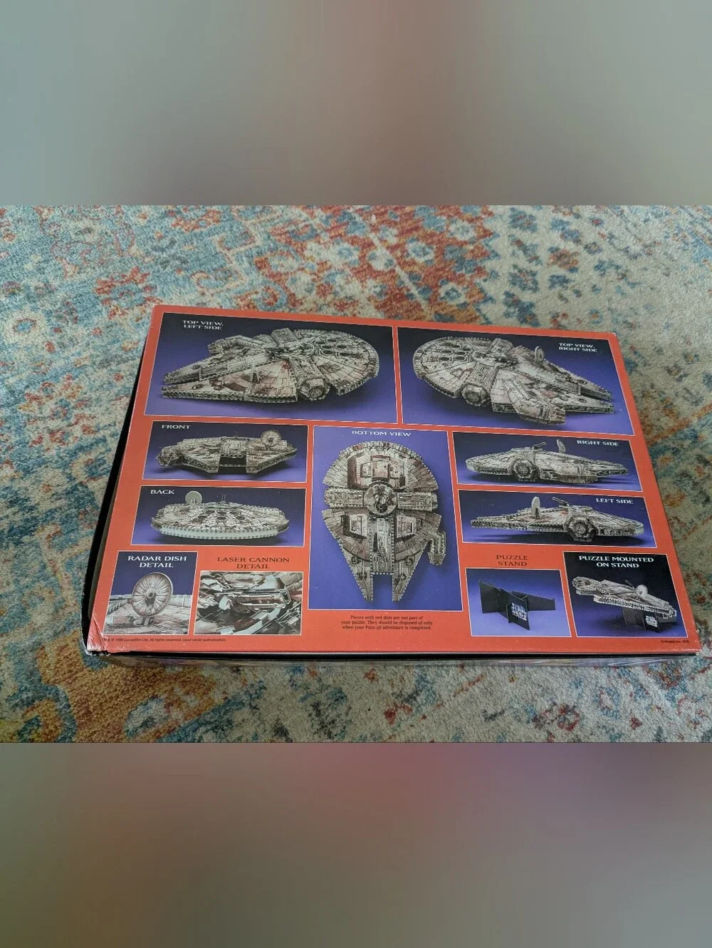 Star Wars Millennium Falcon Puzz 3D Puzzle 1995 Milton Bradley 857 Pcs Unopened